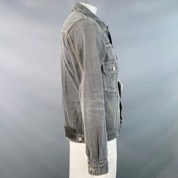 VISVIM Size L DMGD Black Wash Selvedge Denim Trucker Jacket - Picture 2 of 7